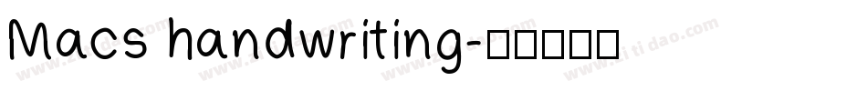 Macs handwriting字体转换